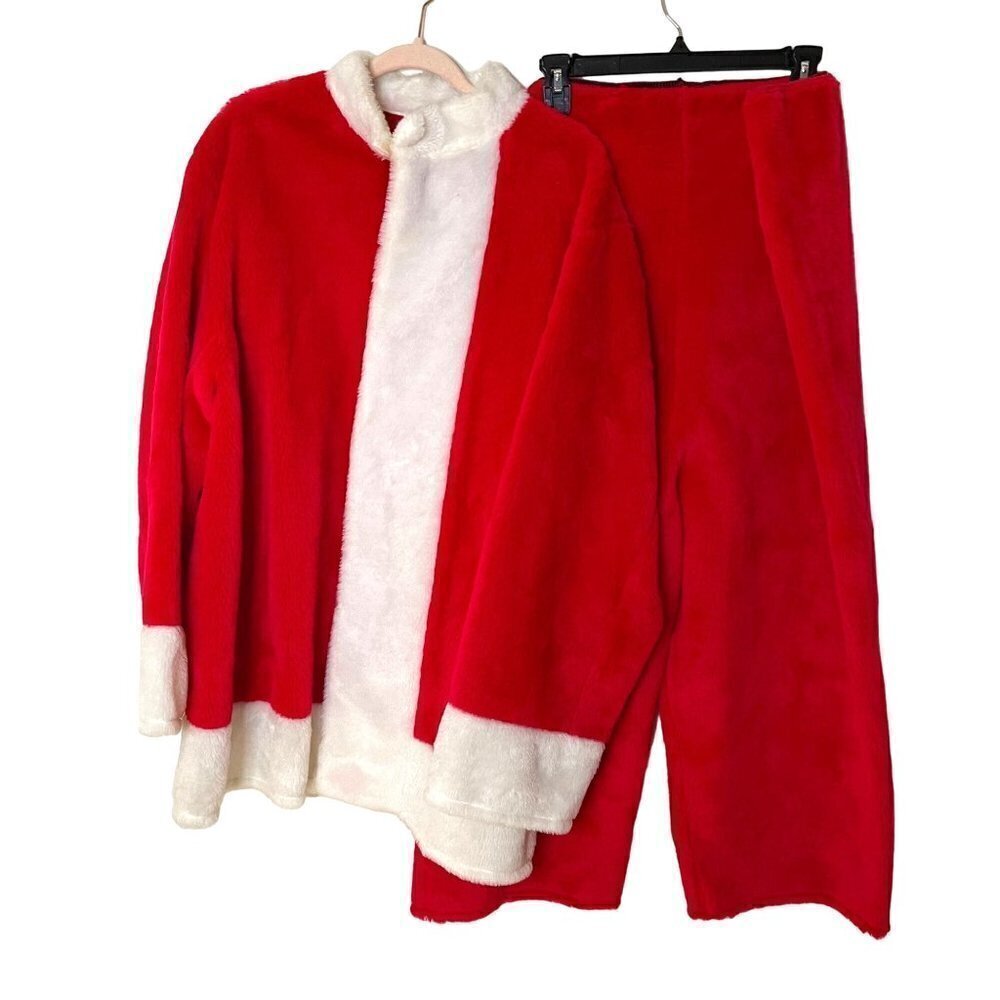 Santa Claus Costume Mens Size Large XL Accessories Wigs Beards Holiday Christmas